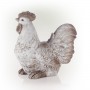 White and Gray Rooster Statue