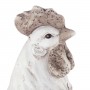 White and Gray Rooster Statue