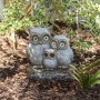 16" Solar Owl Family Welcome Statue