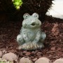 10" Solar Frog Statue
