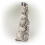 23" Solar Stacked Frogs Garden Statue with LED Lights