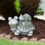 11" Solar Turtle and Hatchling Garden Statue with LED Lights