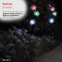 SOLAR 3-TIER SNOWFLAKE STAKES W/3 COOL WHITE LEDS - SET OF 2 