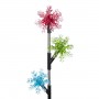 SOLAR 3-TIER SNOWFLAKE STAKES W/3 COOL WHITE LEDS - SET OF 2 