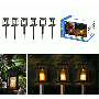 SOLAR BLACK STAKE/HANGING CANDLE LANTERN - SET OF 6 