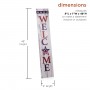 Alpine Corporation 48"H Indoor/Outdoor Wooden American Porch "Welcome" Sign, Red/White/Blue
