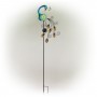 48" Solar Peacock with Color Changing LED Stake