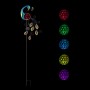 48" SOLAR PEACOCK WITH COLOR CHANGING LED STAKE 