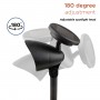 Alpine Corporation 15" Tall Outdoor Solar Powered Pathway LED Light Stakes, Silver Black (Set of 4)