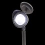 Alpine Corporation 15" Tall Outdoor Solar Powered Pathway LED Light Stakes, Silver Black (Set of 4)