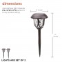 lpine Corporation 17" Tall Super Bright High Lumen Outdoor Solar Powered Pathway Light Stakes, Bronze (Set of 2)