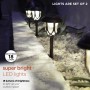 lpine Corporation 17" Tall Super Bright High Lumen Outdoor Solar Powered Pathway Light Stakes, Bronze (Set of 2)