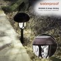 lpine Corporation 17" Tall Super Bright High Lumen Outdoor Solar Powered Pathway Light Stakes, Bronze (Set of 2)