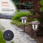 lpine Corporation 17" Tall Super Bright High Lumen Outdoor Solar Powered Pathway Light Stakes, Bronze (Set of 2)