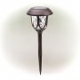 lpine Corporation 17" Tall Super Bright High Lumen Outdoor Solar Powered Pathway Light Stakes, Bronze (Set of 2)