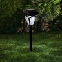 Alpine Corporation 17" Tall Outdoor Solar Powered Pathway Light Stakes, Brown (Set of 8)