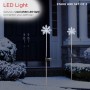 Alpine Corporation 33"H Outdoor Solar 3D Snowflake Garden Lawn Stakes with LED Lights (Set of 2)