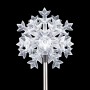 Alpine Corporation 33"H Outdoor Solar 3D Snowflake Garden Lawn Stakes with LED Lights (Set of 2)