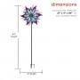 64" Floral Dual Spinning Garden Stake with Gems