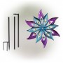 64" Floral Dual Spinning Garden Stake with Gems