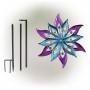 64" FLORAL DUAL SPINNING GARDEN STAKE WITH GEMS 