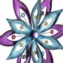 64" Floral Dual Spinning Garden Stake with Gems