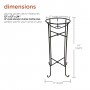 24'" Tall Metal Gazing Globe Stand