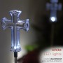 SOLAR CROSS STAKE WITH WHITE LED LIGHT