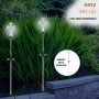 Alpine Corporation 34" Tall Outdoor Solar Powered Cross Pathway Light Stakes (Set of 2)