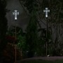 SOLAR CROSS STAKE WITH WHITE LED LIGHT