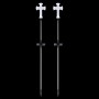 SOLAR CROSS STAKE WITH WHITE LED LIGHT