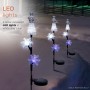 33" Solar Snowman and Snowflakes Christmas Stake with LED Lights