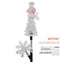 33" Solar Snowman and Snowflakes Christmas Stake with LED Lights