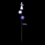 33" Solar Snowman and Snowflakes Christmas Stake with LED Lights