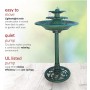 35" TALL 3-TIER OUTDOOR FOUNTAIN 