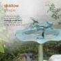 33" Tall Lotus Birdbath & Birdfeeder