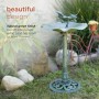 33" Tall Lotus Birdbath & Birdfeeder