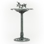 33" Tall Lotus Birdbath & Birdfeeder