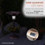 Solar Birdbath with Planter and LED Light