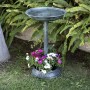 25" Birdbath With Planter Pedestal 