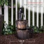 27" Tall Two Tier Pump & Barrel Fountain