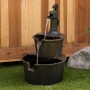 27" TALL TWO TIER PUMP & BARREL FOUNTAIN