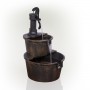 27" TALL TWO TIER PUMP & BARREL FOUNTAIN