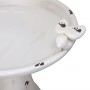 24" Tall Light Brown Antique Ceramic Birdbath