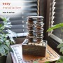 ETERNITY STACKED STONES TOWER TABLETOP FOUNTAIN 