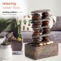 ETERNITY STACKED STONES TOWER TABLETOP FOUNTAIN 