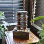 ETERNITY STACKED STONES TOWER TABLETOP FOUNTAIN 