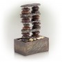 Eternity Stacked Stones Tower Tabletop Fountain