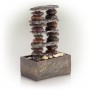 ETERNITY STACKED STONES TOWER TABLETOP FOUNTAIN 