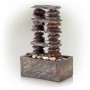 Eternity Stacked Stones Tower Tabletop Fountain